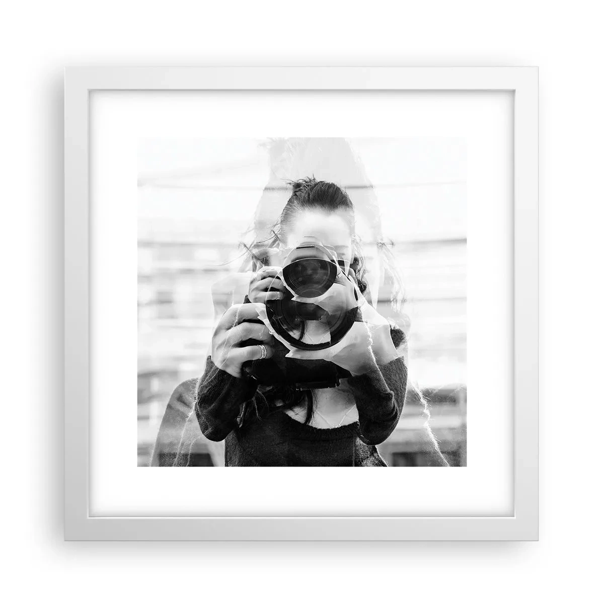 Poster în ramă albă - Creator și material - 30x30 cm