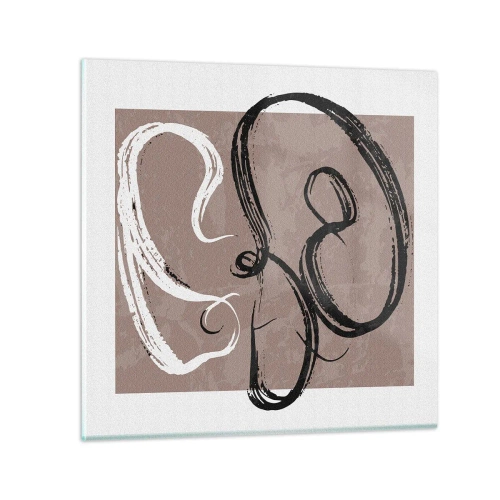 Tablou pe sticlă - Compoziția - căutarea plenitudinii - 60x60 cm
