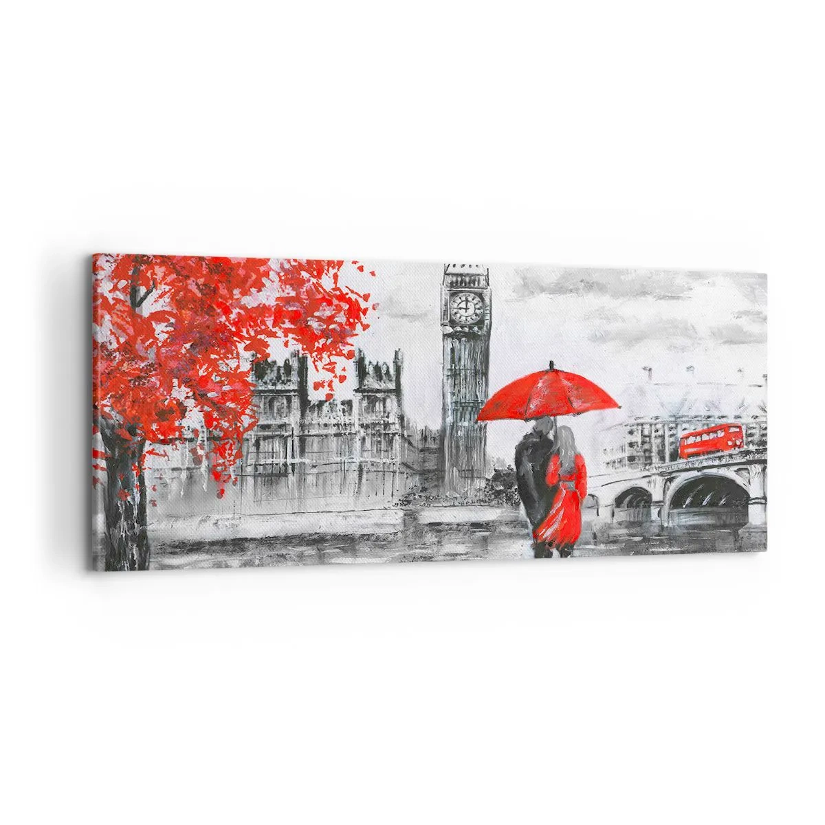 Tablou pe pânză - Îndrăgostit de Londra - 100x40 cm