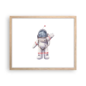 Poster în ramă de stejar deschis - Pe curând! - 50x40 cm