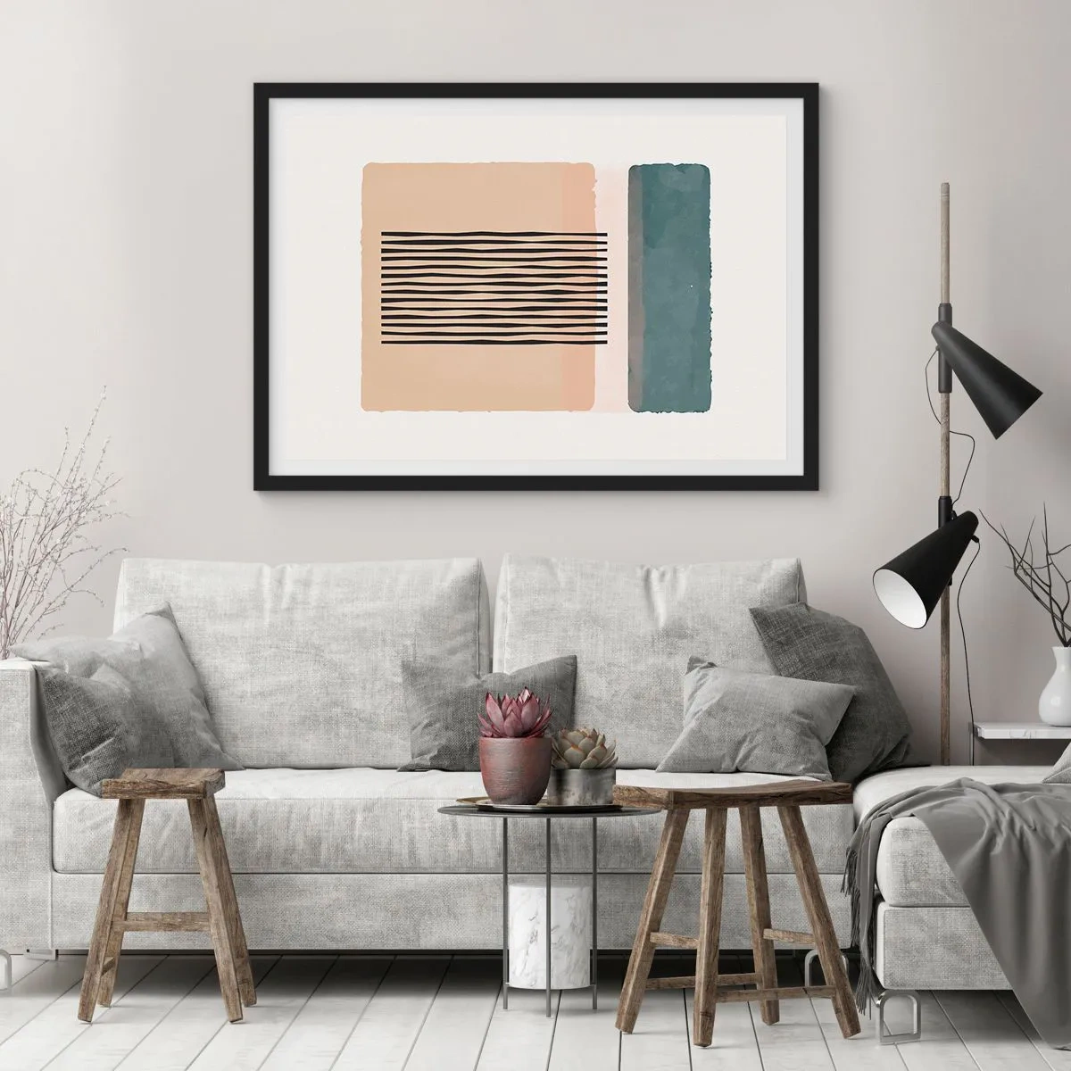 Poster în ramă neagră - Totul este în regulă - 50x40 cm