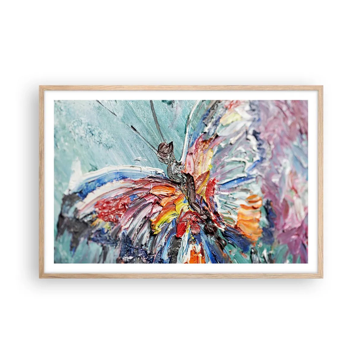 Poster în ramă de stejar deschis - Pictat de natura - 91x61 cm