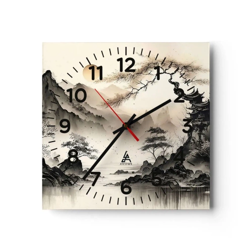 Ceas de perete - Ceas pe sticlă - Farmecul unic al Orientului - 40x40 cm