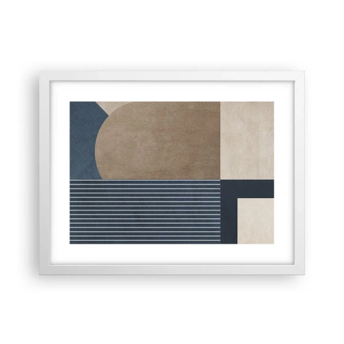 Poster în ramă albă - Compoziție de simplitate și rotunjime - 40x30 cm