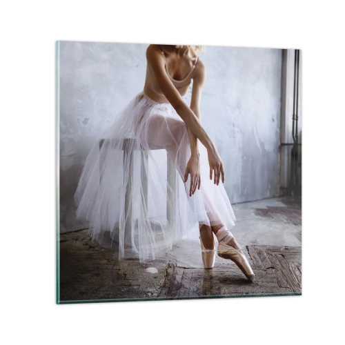 Tablou pe sticlă - Înainte ca luminile rampei să strălucească - 40x40 cm