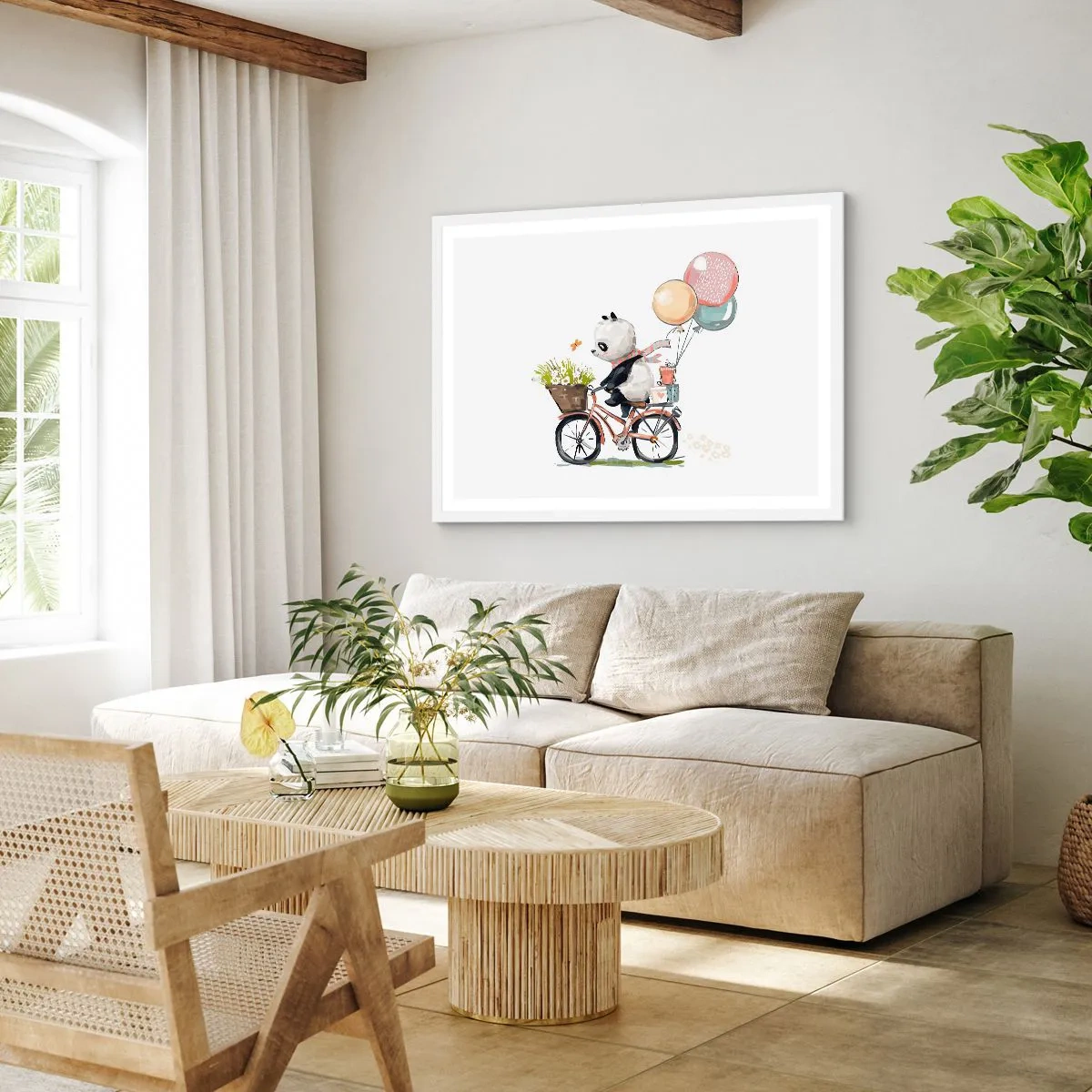 Poster în ramă albă - O zi fericită - 100x70 cm