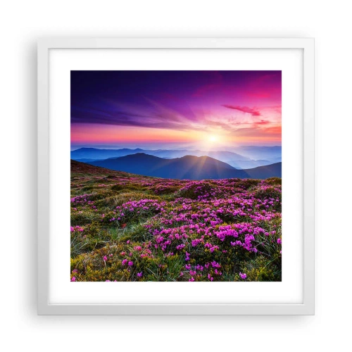 Poster în ramă albă - Ierburile proaspete miroseau puternic - 40x40 cm