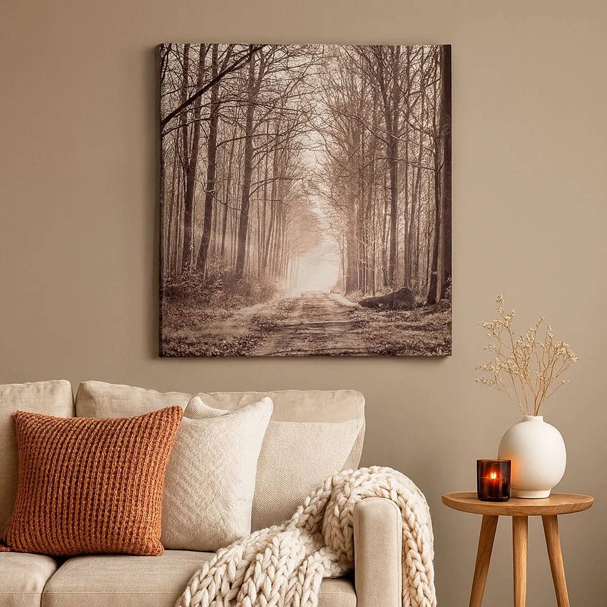 Tablou pe pânză - Catedrala Forestieră - 30x30 cm