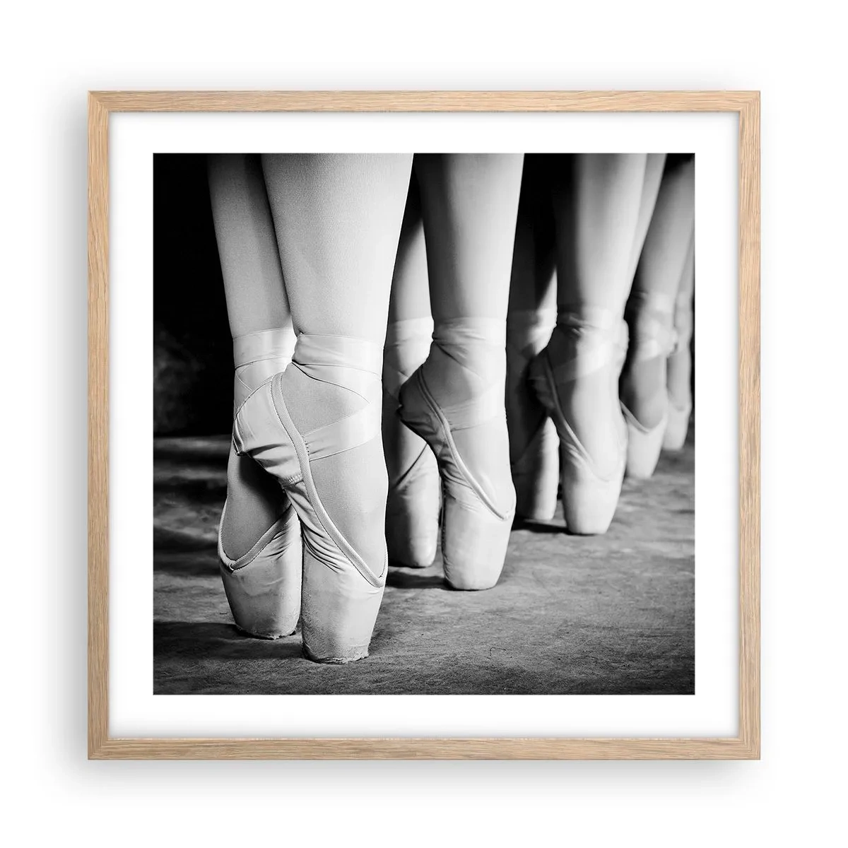 Poster în ramă de stejar deschis - Împreună, elegant - 50x50 cm