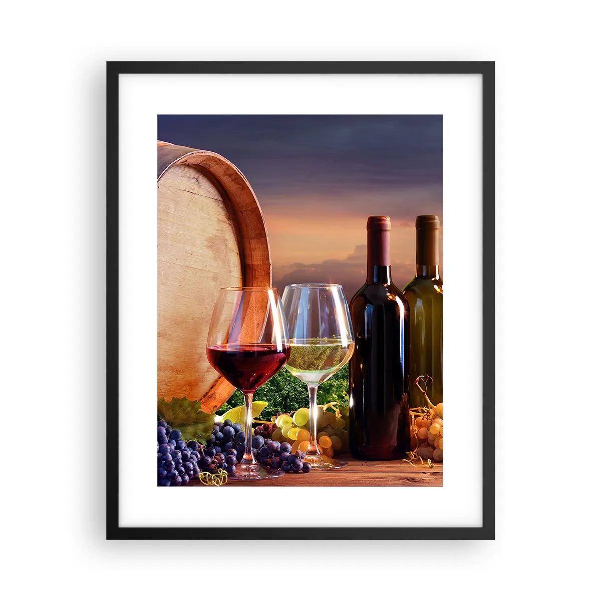 Poster în ramă neagră - Aici viața are un gust - 40x50 cm