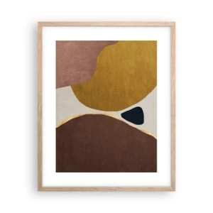 Poster în ramă de stejar deschis - Abstracție - un loc în spațiu - 40x50 cm