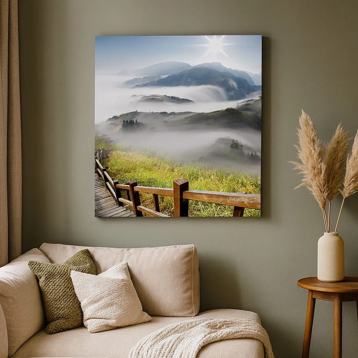 Tablou pe pânză - Țesut de strălucire și ceață - 30x30 cm