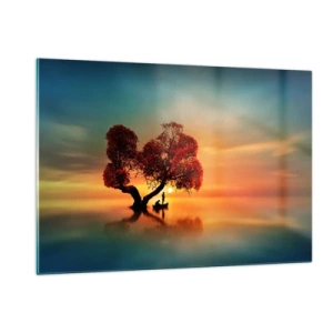 Tablou pe sticlă - Lume îndepărtată și tăcută - 120x80 cm