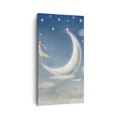 Tablou pe pânză - Provocatoare în albastru - 45x80 cm