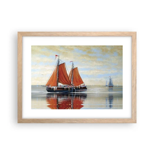 Poster în ramă de stejar deschis - Hei, marinarule, navighează... - 40x30 cm