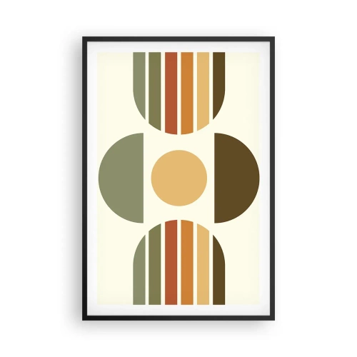 Poster în ramă neagră - În culorile pământului - 61x91 cm