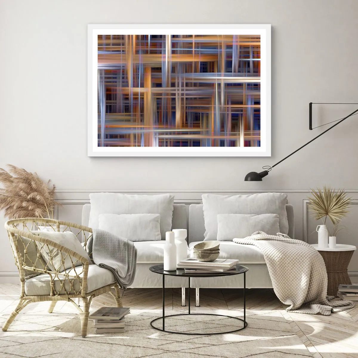 Poster în ramă albă - Țesut din lumină - 40x30 cm