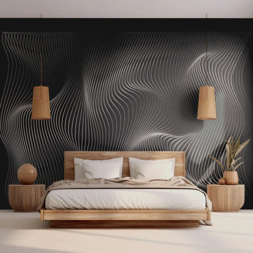 Tapet Autoadeziv Deluxe Sticker - Dansul luminii în spațiu - 3D, Linii, Modern - 450x315 cm