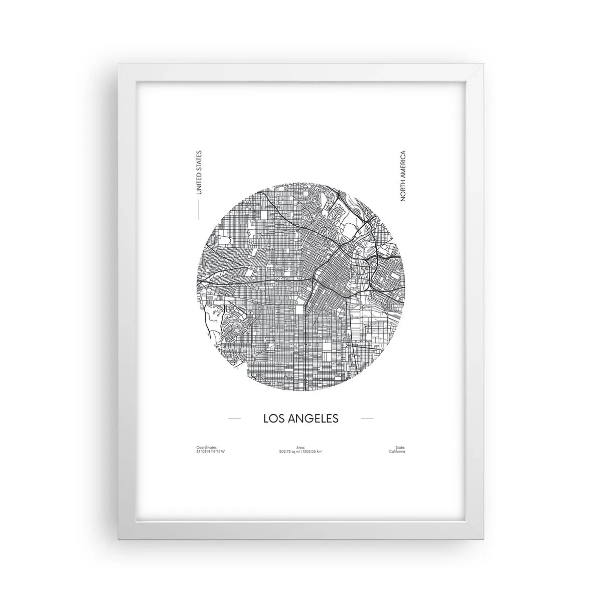Poster în ramă albă - Anatomia Los Angeles - 30x40 cm