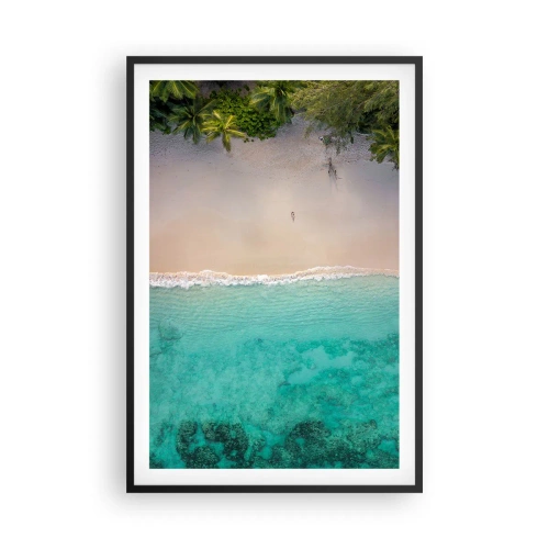 Poster în ramă neagră - Plaja din paradis - 61x91 cm