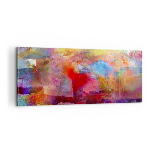 Tablou pe pânză - O privire în interiorul curcubeului - 100x40 cm