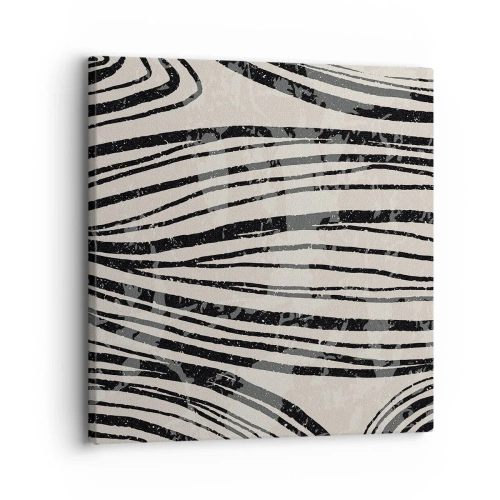 Tablou pe pânză - Deversare de linii - 30x30 cm