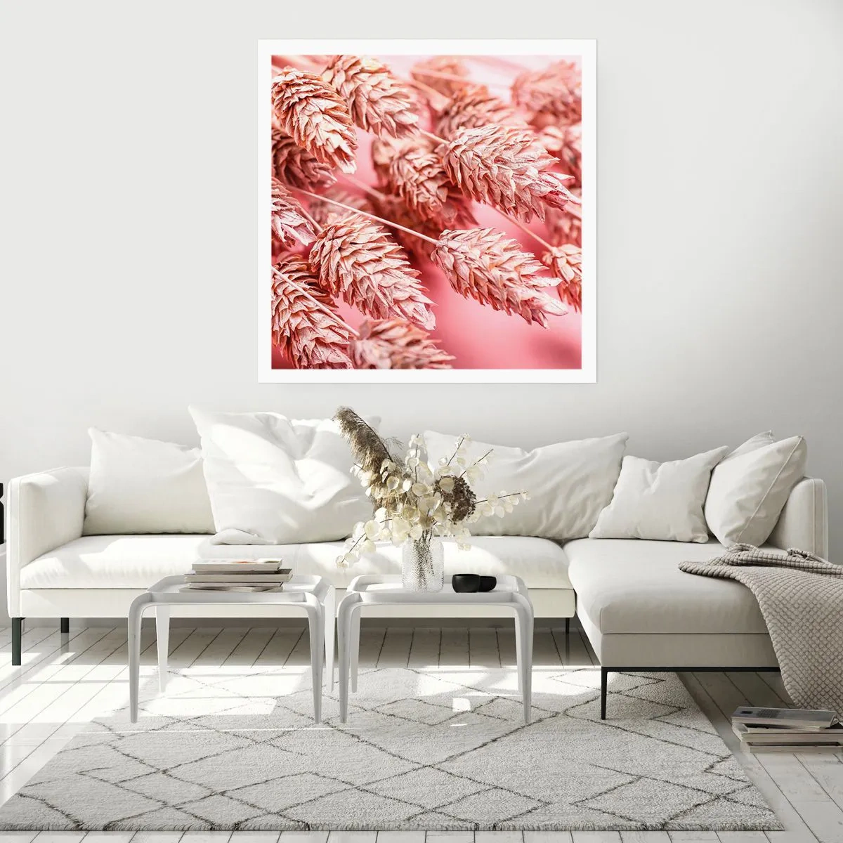 Poster - Cascadă florală în roz - 30x30 cm