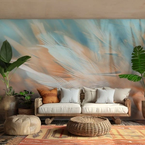 Tapet Premium Sand - În țara blândeții - Delicat, pene, Minimalism - 400x280 cm