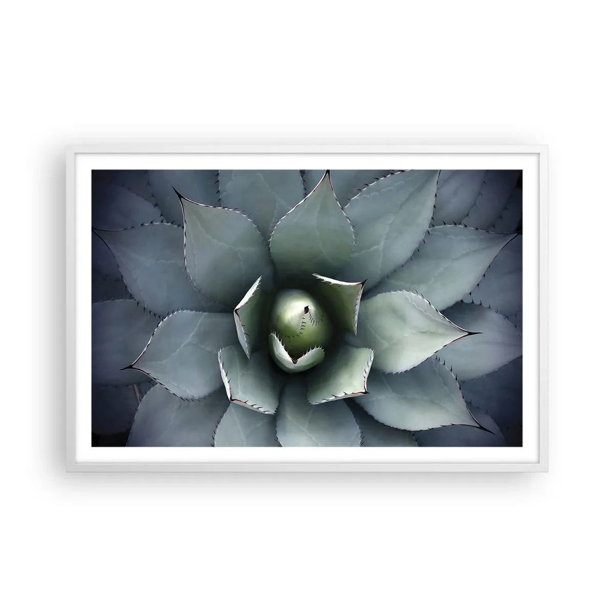 Poster în ramă albă - Momește și avertizează - 91x61 cm