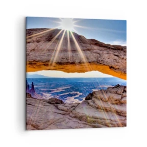 Tablou pe pânză - Prin poarta de piatră - 50x50 cm