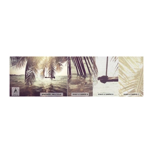 Mostră tapet Premium Canvas - Poți să te dai în vânt după pofta inimii tale - Peisaj, Palmier de nuca de cocos, Mare - 100x30 cm