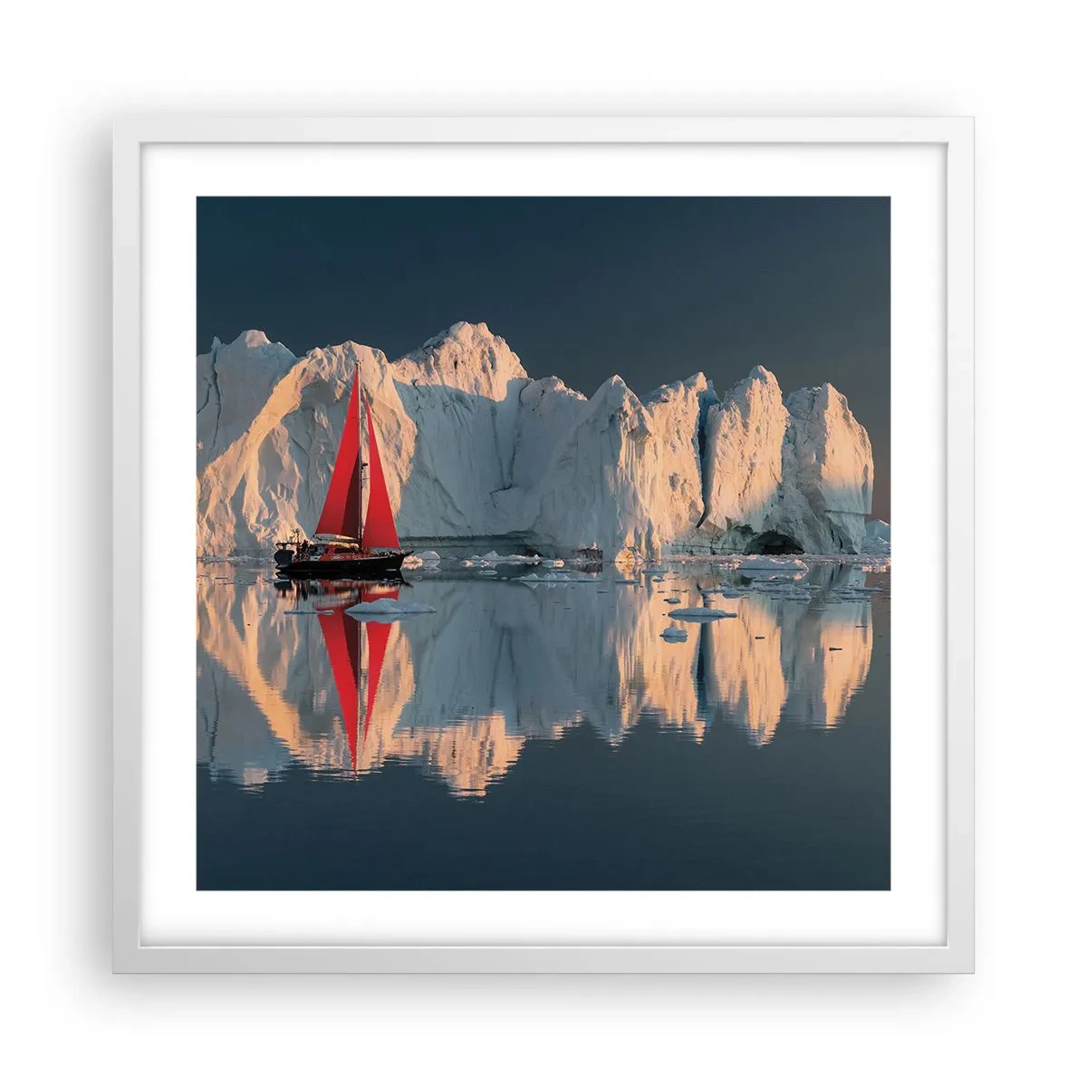 Poster în ramă albă - La capătul lumii - 50x50 cm