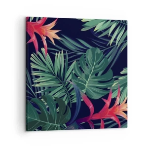 Tablou pe pânză - Flacăra verde - 60x60 cm