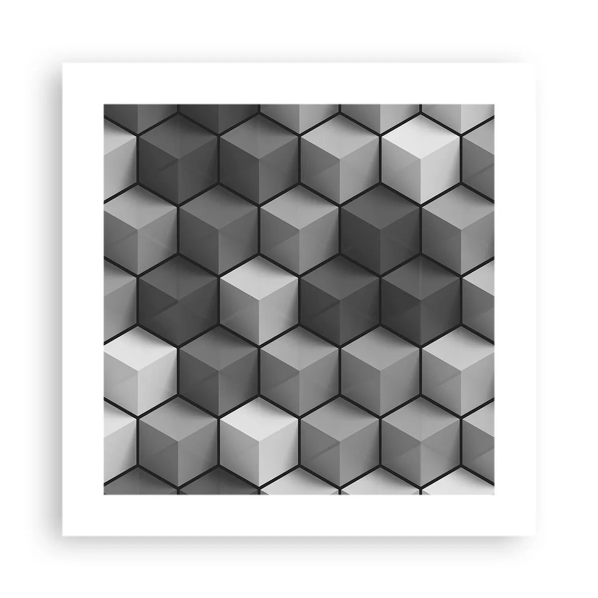 Poster - Puzzle cubist - 40x40 cm