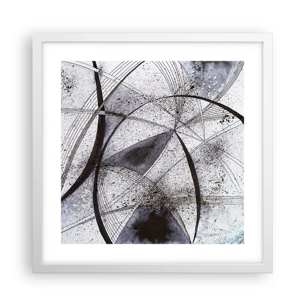Poster în ramă albă - O fantezie futuristă - 40x40 cm