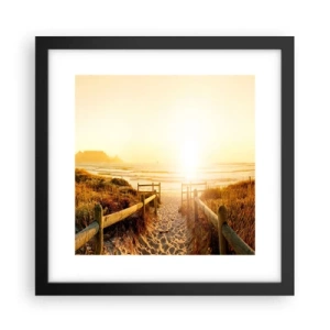 Poster în ramă neagră - Prin dune spre soare - 30x30 cm