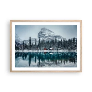 Poster în ramă de stejar deschis - Refugiu canadian - 70x50 cm