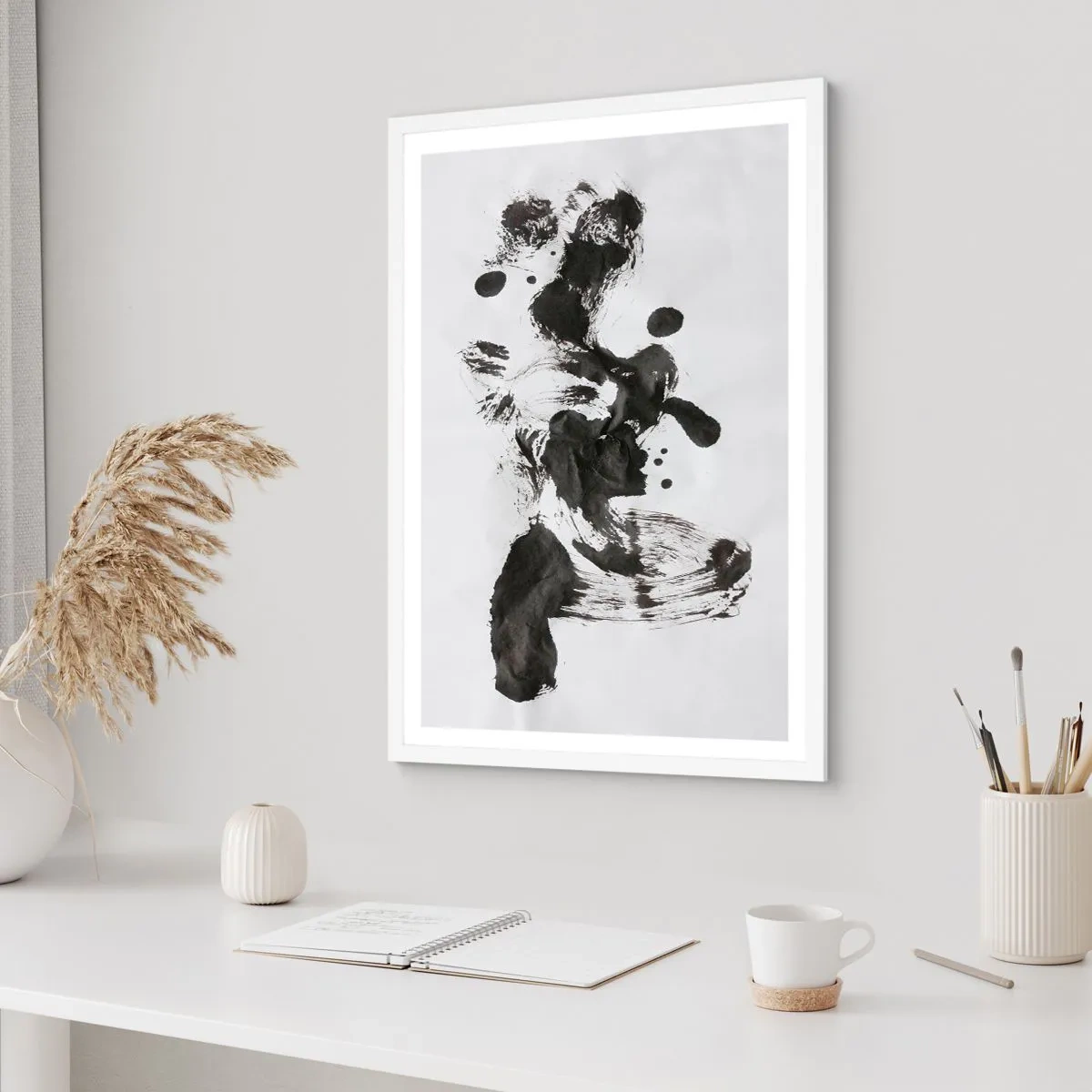 Poster în ramă albă - Metodă în nebunie? - 61x91 cm