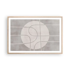 Poster în ramă de stejar deschis - Circular și drept înainte - 91x61 cm