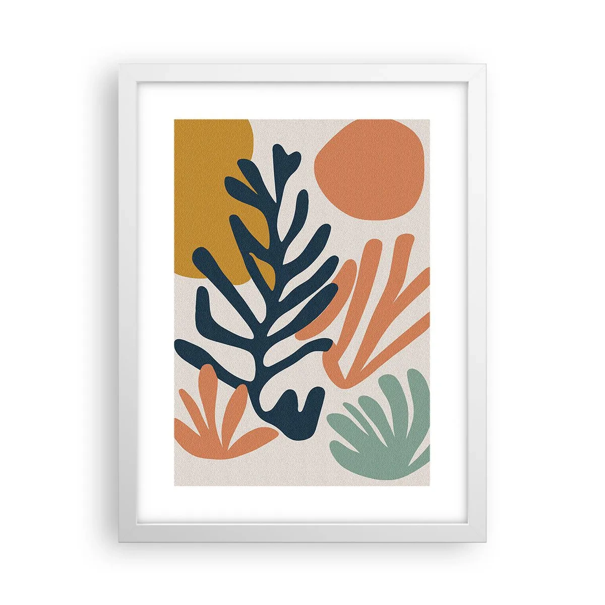 Poster în ramă albă - Mări de corali - 30x40 cm