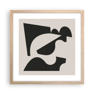 Poster în ramă de stejar deschis - Pentru autoasamblare - 40x40 cm