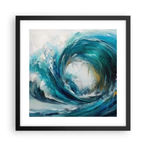 Poster în ramă neagră - Portal maritim - 40x40 cm