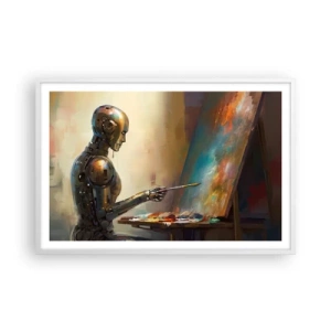 Poster în ramă albă - Arta viitorului - 91x61 cm