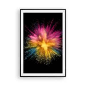 Poster în ramă neagră - Nașterea culorii  - 61x91 cm