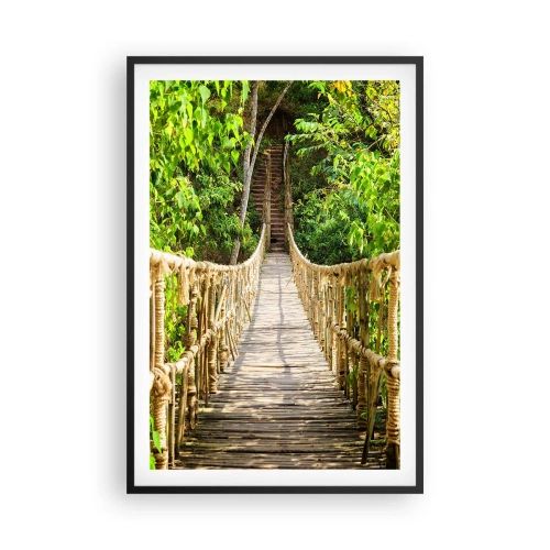 Poster în ramă neagră - Suspendat în verde - 61x91 cm