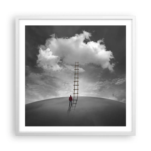 Poster în ramă albă - Orice este posibil - 60x60 cm