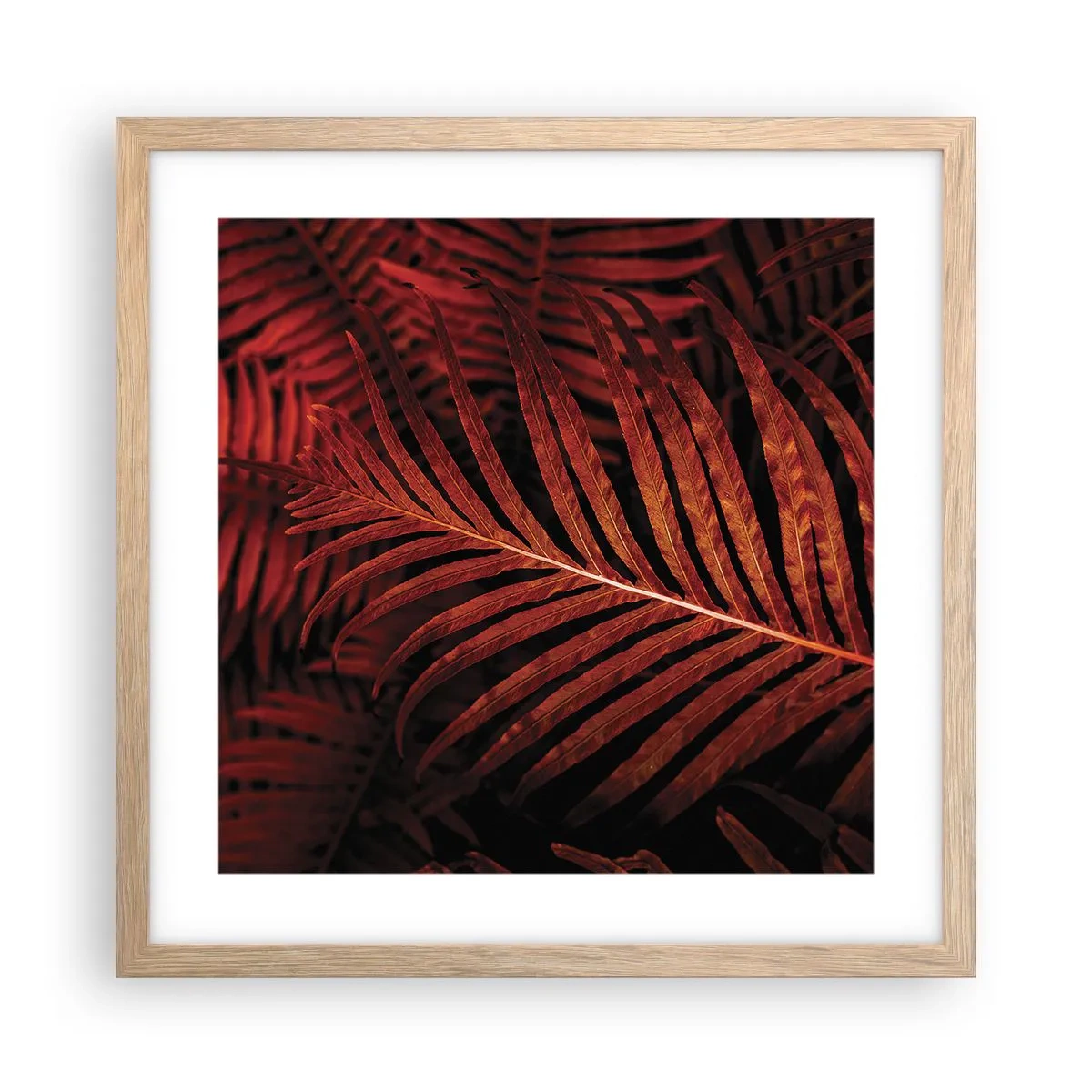 Poster în ramă de stejar deschis - Ardoarea vieții - 40x40 cm