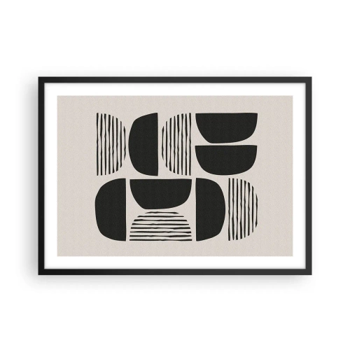 Poster în ramă neagră - Jumătăți necomplete - 70x50 cm