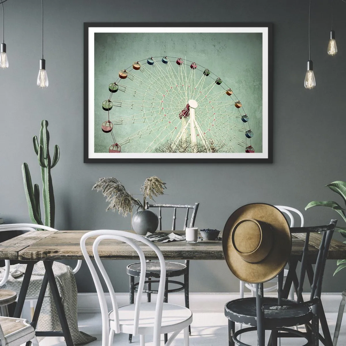 Poster în ramă neagră - Poftim la joacă - 70x50 cm
