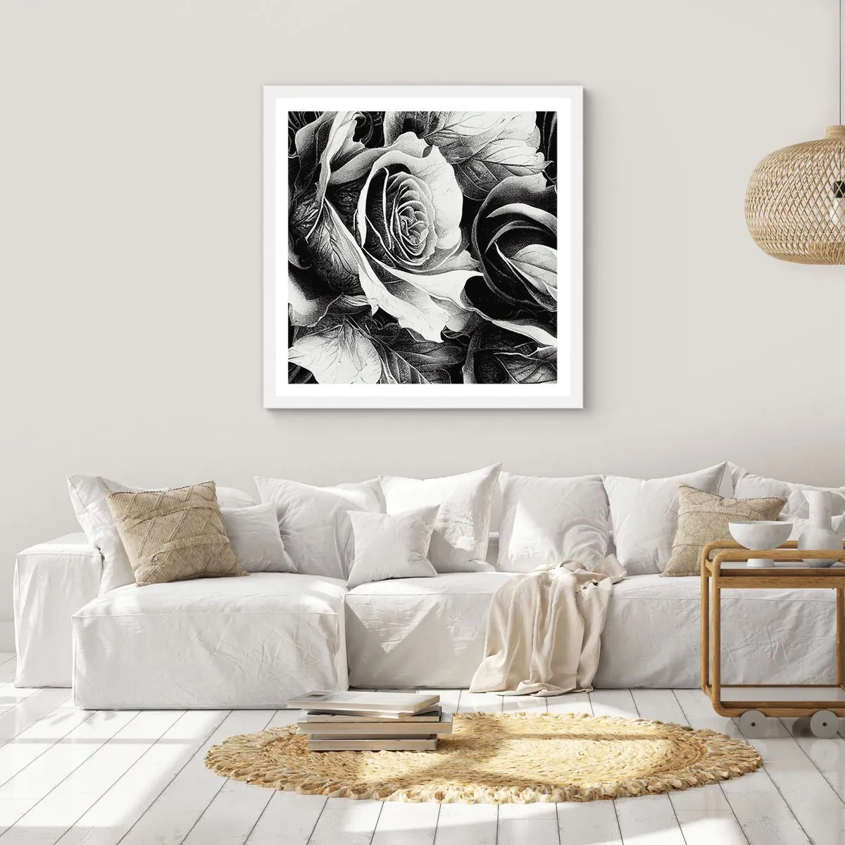 Poster în ramă albă - Mereu regina - 40x40 cm